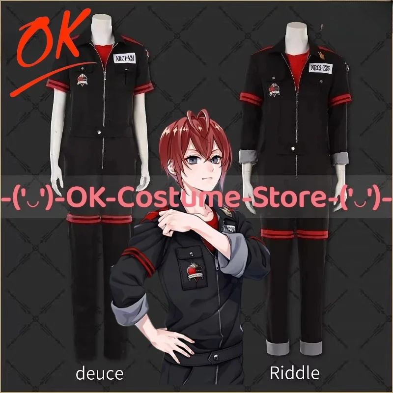 

[Customized Size] Twisted Wonderland Heartslabyul Dorm Riddle Rosehearts Deuce Spade Cosplay Costume Halloween Party Uniform