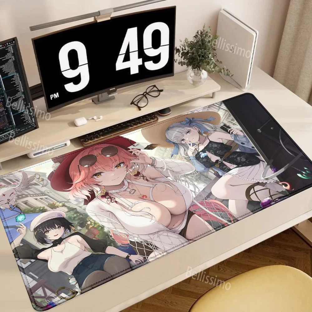 100x500 Large Hot Game Wuthering Waves Kawaii ChangLI mouse pad Gaming Table Mat Big mousepad Non-slip Rubber Keyboard Desk Mat