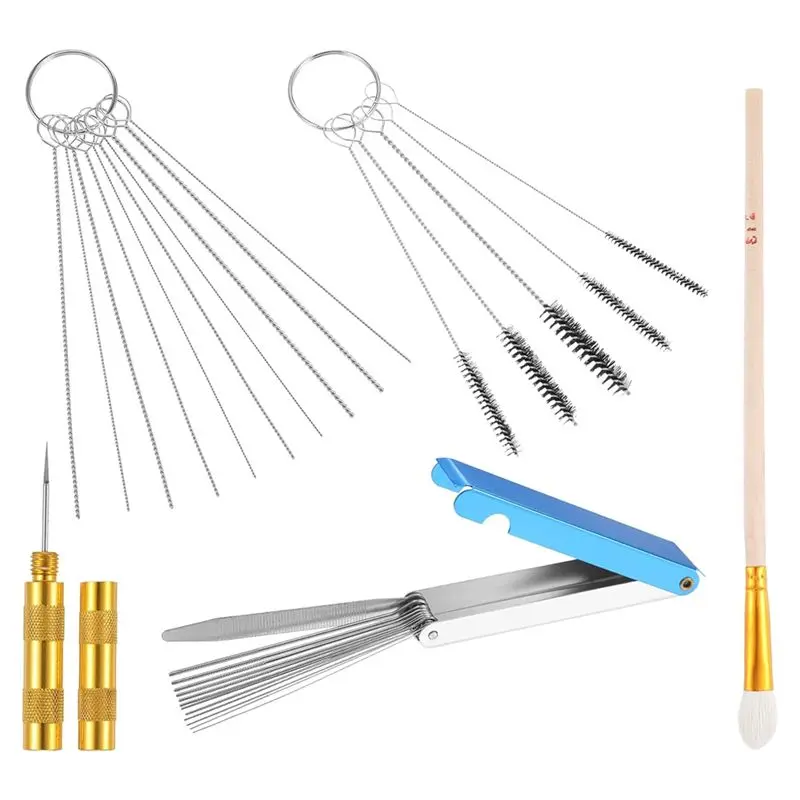 WF-Carburetor Cleaning Kit, Carburetor Jet Cleaning Tool For Motorcycle ATV Moped Welder Carb
