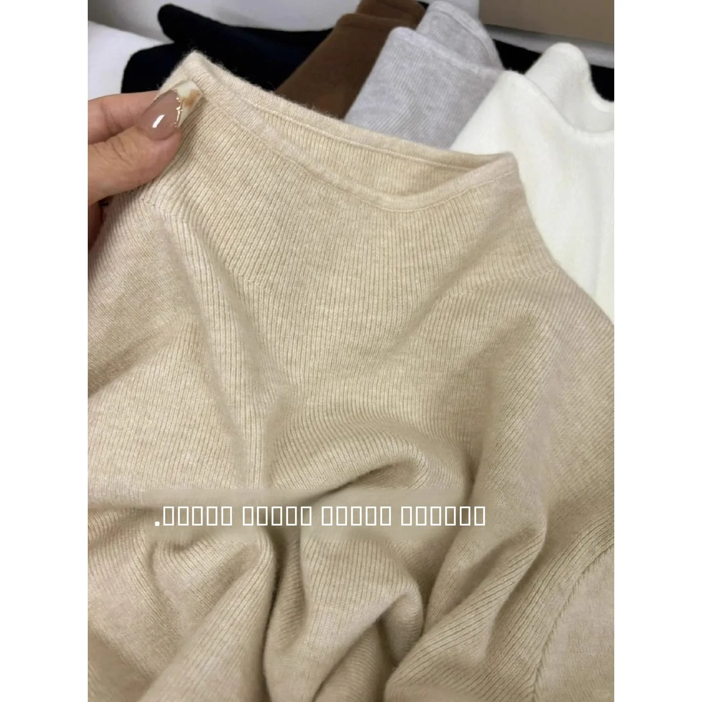 

Soft Knitted Pure Color Women's Base irt f High Collar Autumn Winter Sweater Easy Wear Commute Sle Slim Fit Long Sve