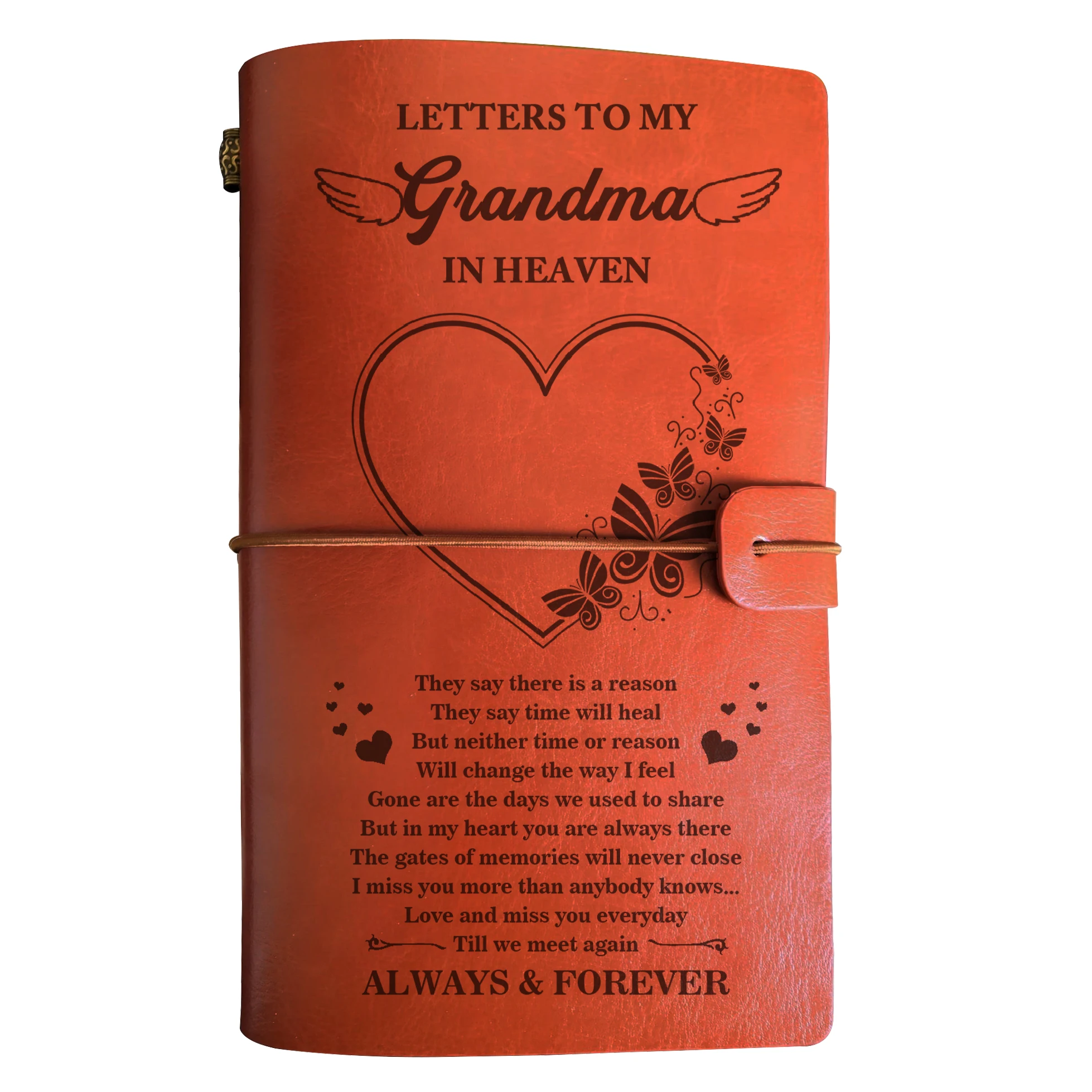 

Letter To Grandma In Heaven Leather Journal Memorial Sympathy Gifts For Loss Of Grandma Bereavement Remembrance Condolence