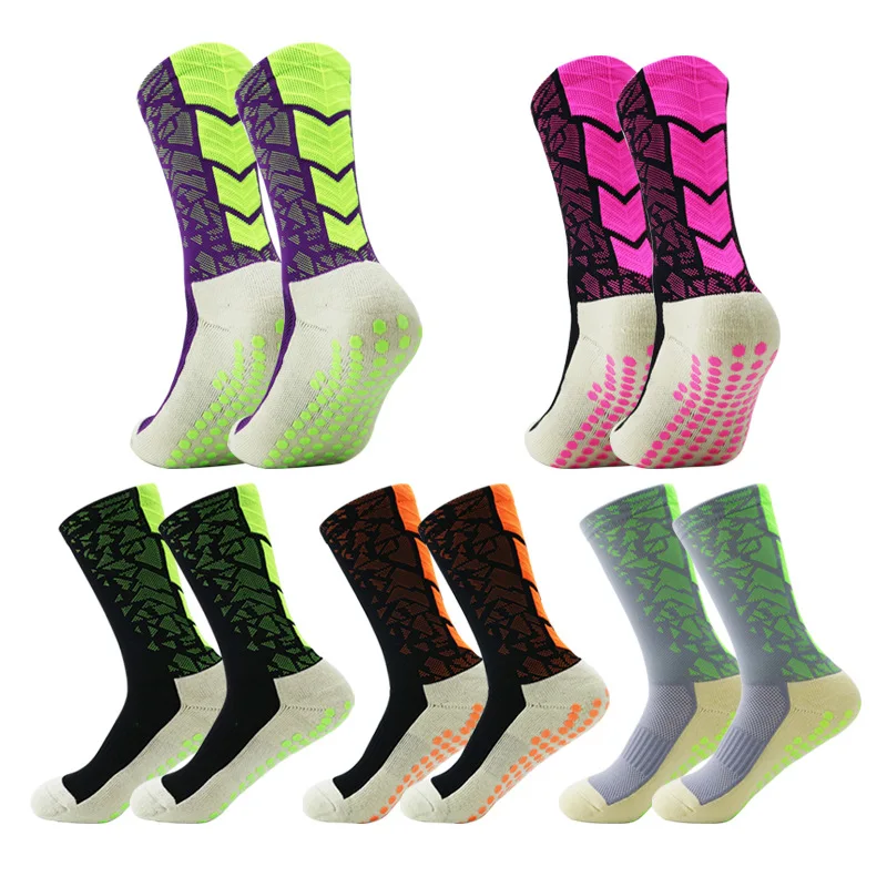 

Men's Thickened Adult Football Socks, Anti-Slip Durable Mid-Calf Socks for Sweat Absorption and Breathability in Sports