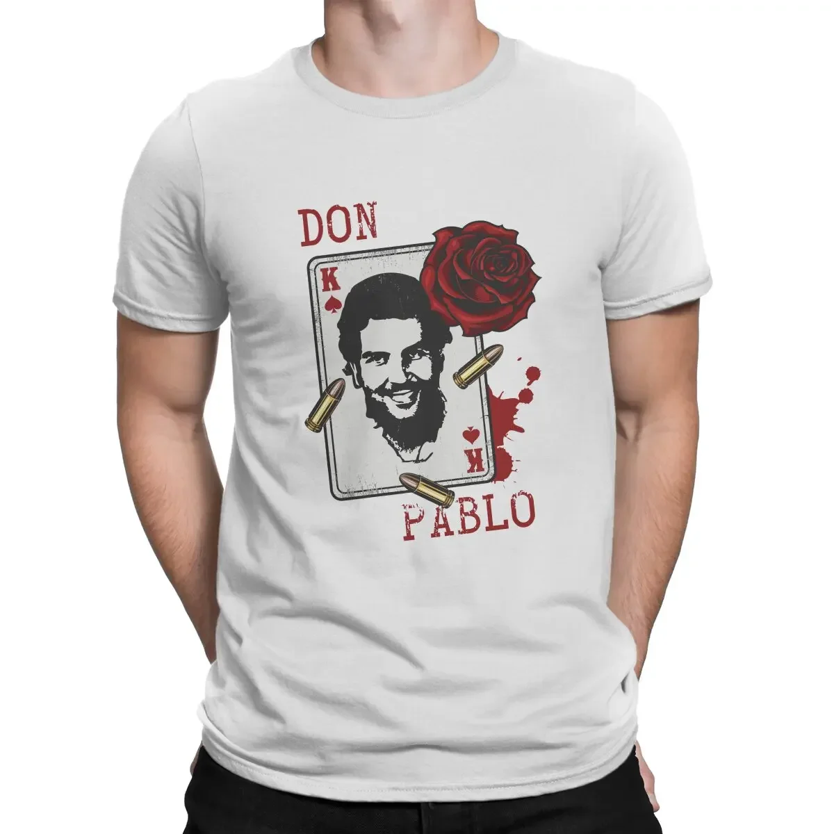 Plata O Plomo King Men TShirt Crime TV Pablo Escobar Crewneck Tops Polyester T Shirt Funny Birthday Gifts streetwear new