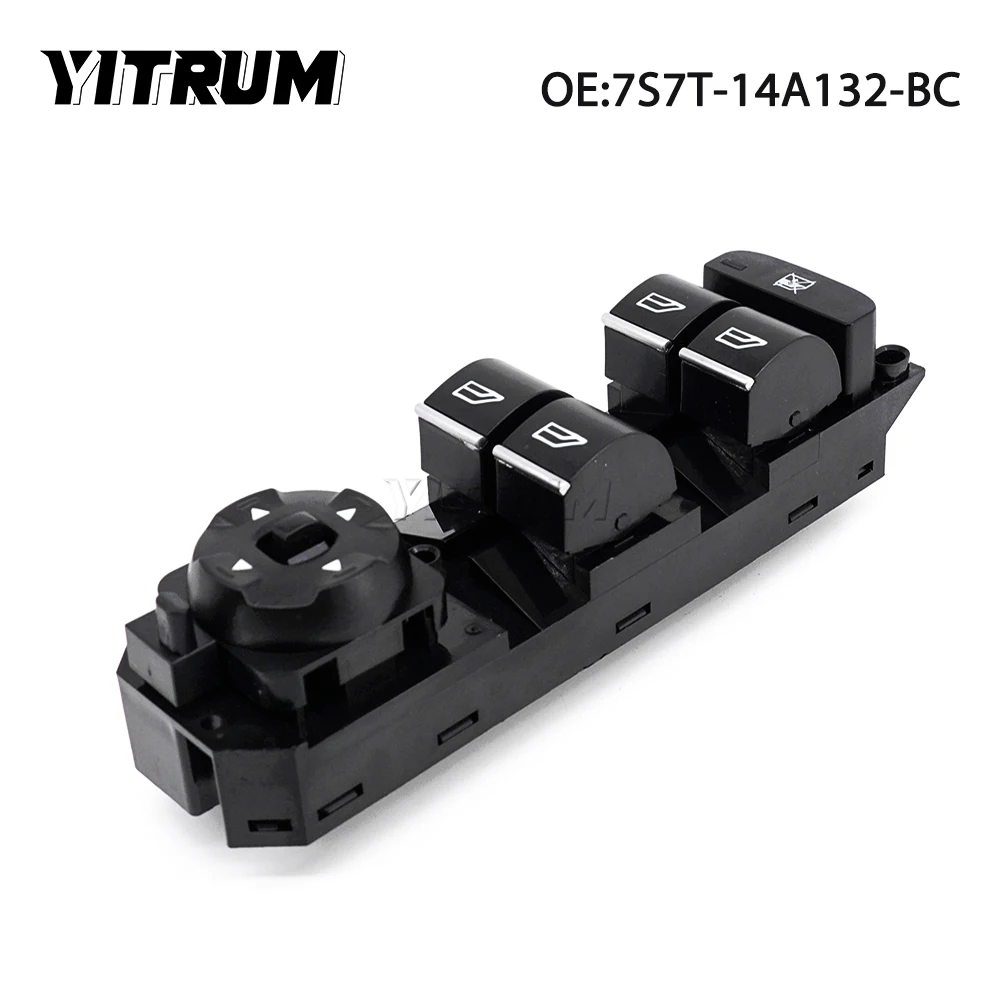 YITRUM 7S7T-14A132-BC 7S7T14A132BC Auto Window Control Switch Glass Button For Ford Mondeo MK4 S-MAX GALAXY 2007 2008-2011 2012