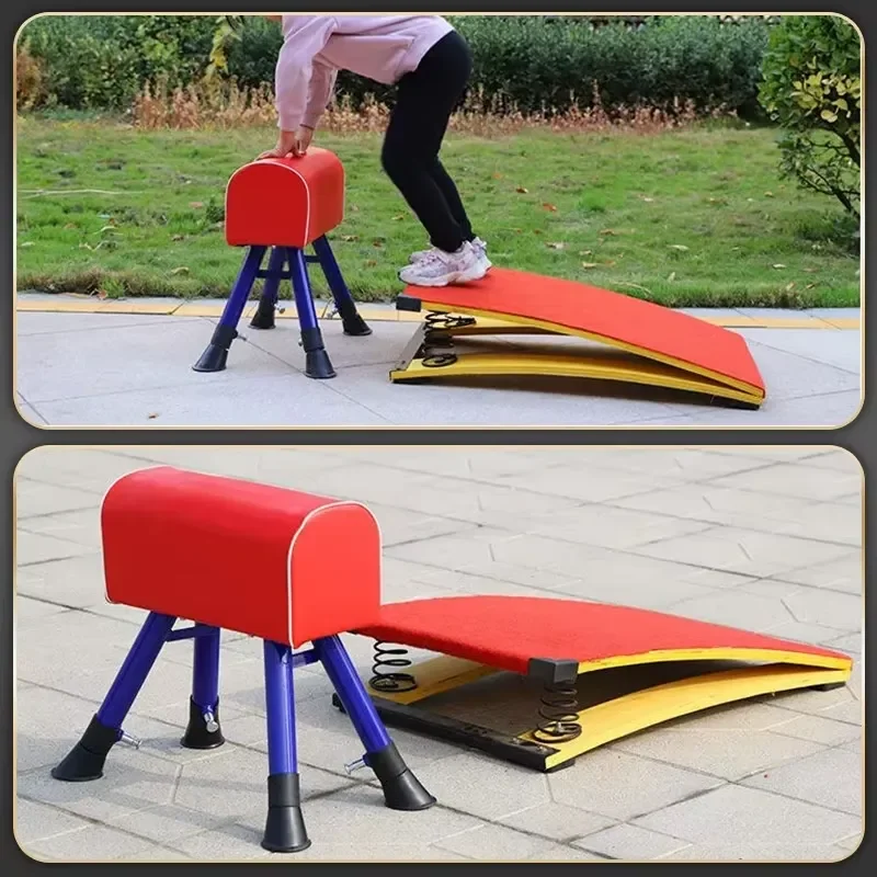 Adjustable Steel Goat Jumping Vault for Obstacle Training Red Environmental Protection Large Sports Entertainment Equipment