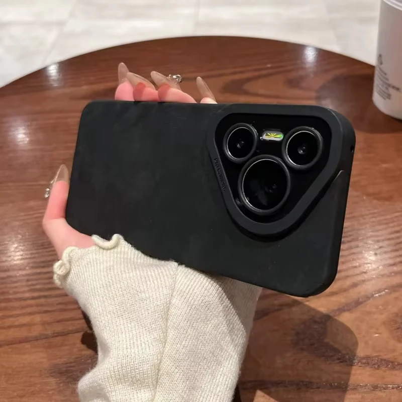 Роскошный замшевый меховой кожаный чехол в стиле ретро для Huawei Pura P70 P60 P50 P40 P30 Nova 12 11 10 9 8 7 6 5 Pro SE Мягкий силиконовый матовый чехол
