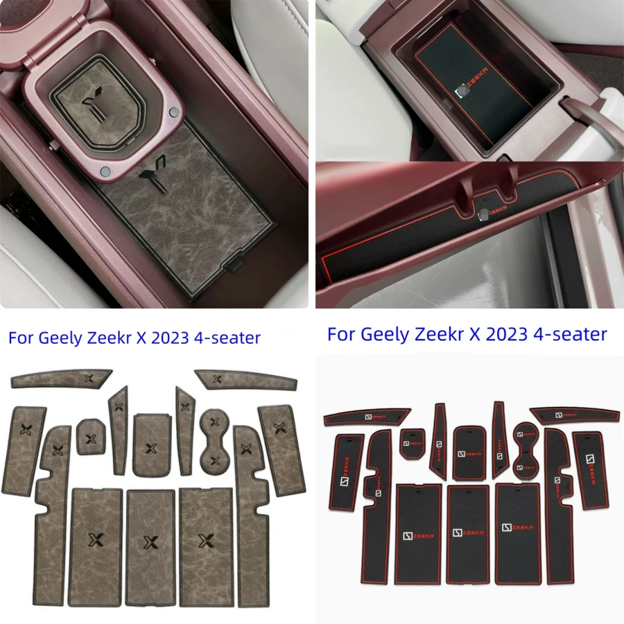 

Противоскользящий коврик для слотов для телефона, резиновые подушечки для чашек, накладка на коврик для Geely Zeekr X 2023, аксессуары для интерьера