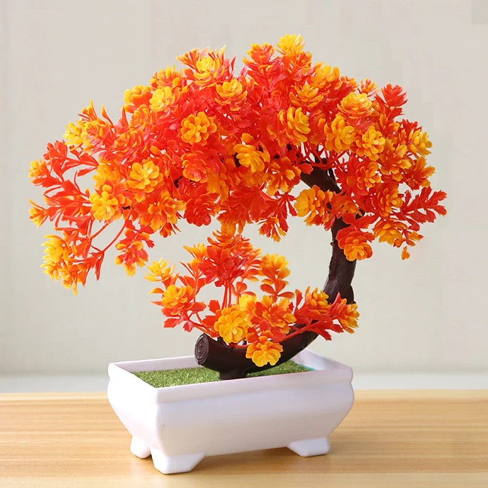 Artificial Flower Potted Plant for Home Garden Table Office Room Decoration