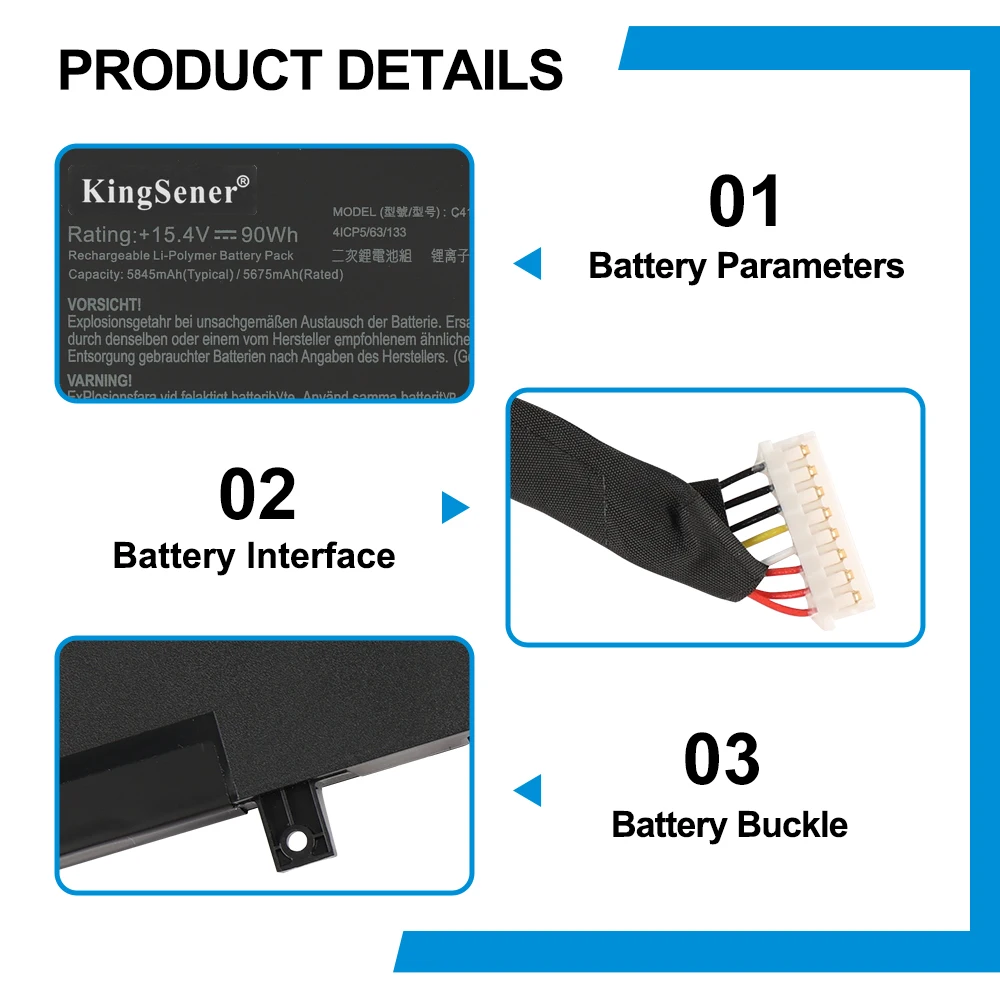 KingSener C41N1906 C41N1906-1 Laptop Battery For ASUS GX550LWS GX550LXS FA506QR FA506QM FA706IH FA706QR FX506HC FX506HM FX706H