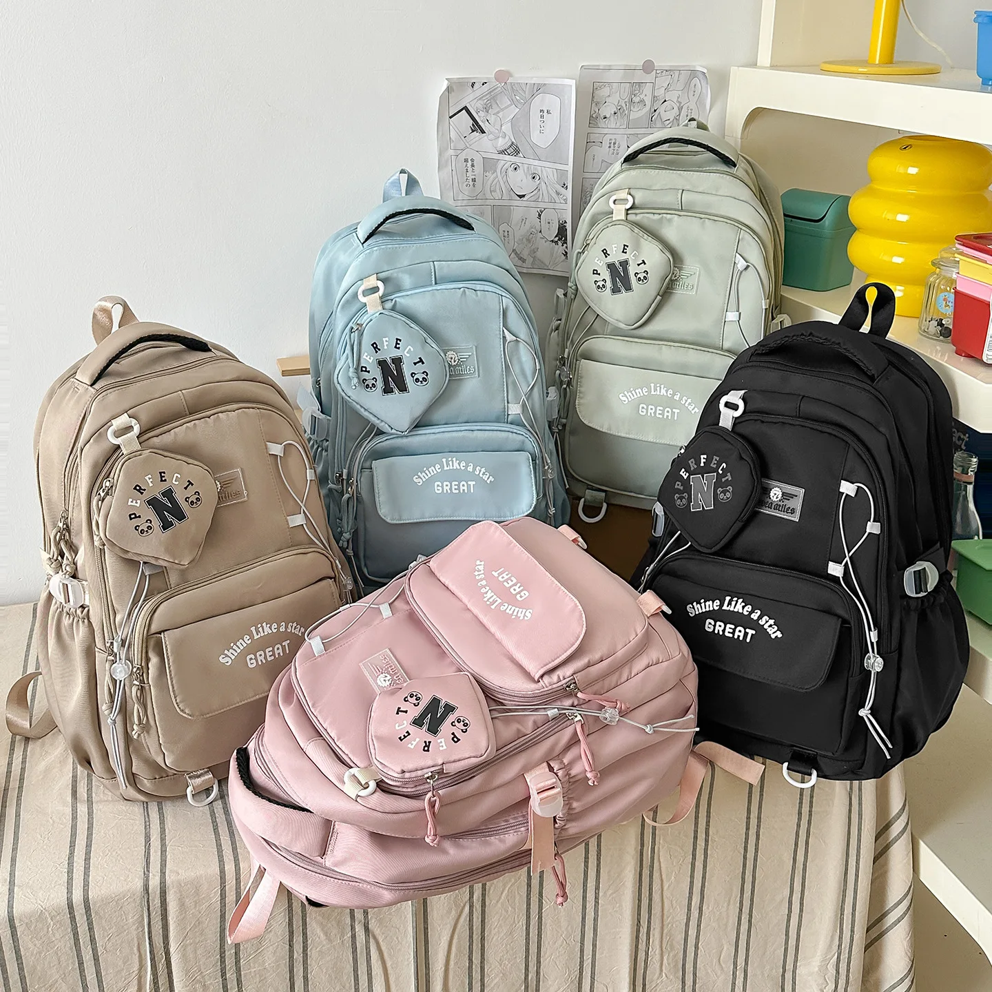 Girls High Appearance Japanese Student Backpack Large Capacity Wear Resistant  Material Primary Junior High Casual School Bag