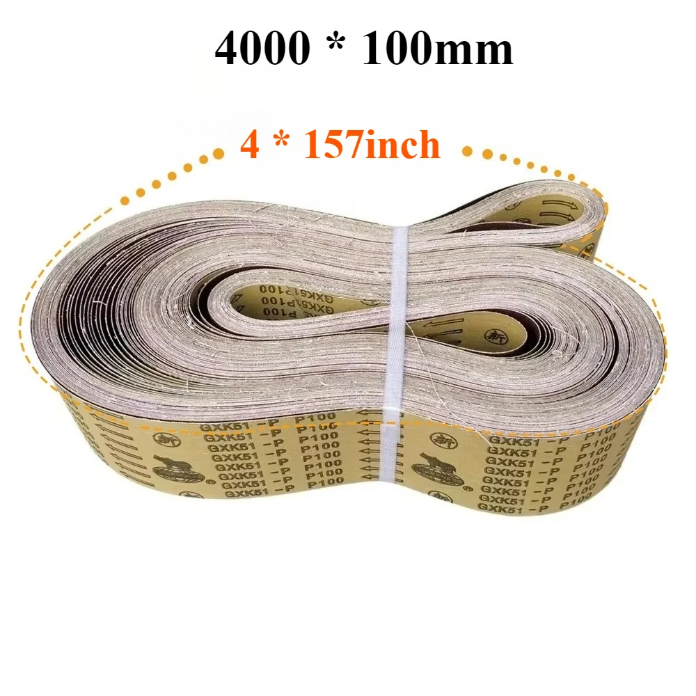 

1pcs:: Sanding belt for wire drawing machine：4M*100mmFor stainless steel metal plane wire drawing machine wire drawing