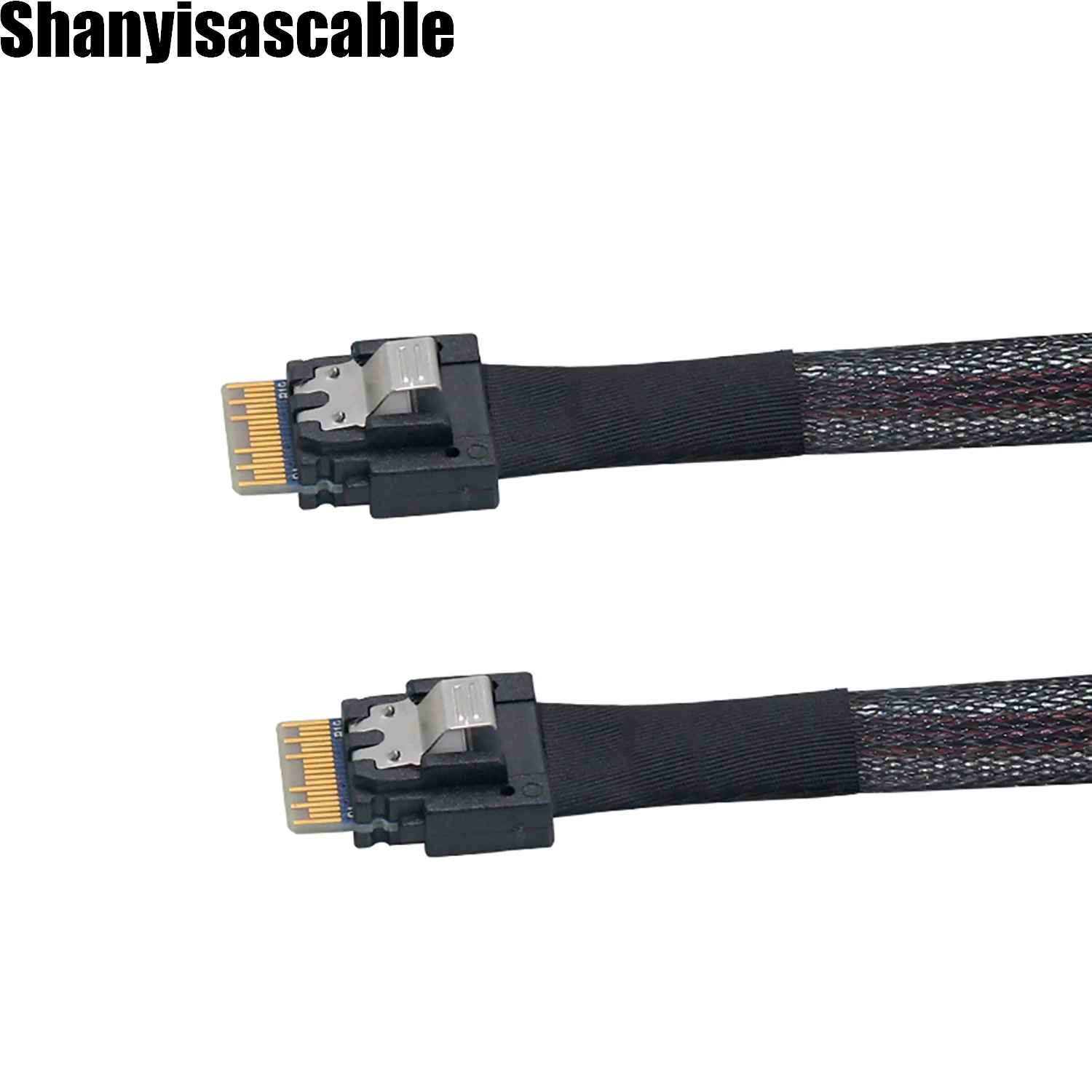 0.5M Slimline Sas 4.0 38pin SFF-8654 4i 38pin Host Om Slanke Sas 38pin Doelkabel Te SFF-8654