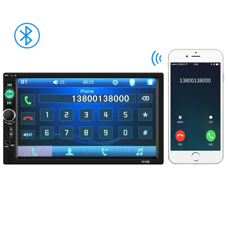 العالمي 2 الدين راديو السيارة 7 "شاشة تعمل باللمس مشغل وسائط متعددة سيارة لاعب السيارات العالمي مشغل MP5 السيارات الصوت USB TF بلوتوث