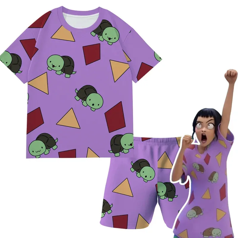 Anime KPop Demon Hunters Rumi Mira Disfraz de cosplay Zoey Pijamas morados Película Juego de rol Disfraces de Halloween para mujer; 3'v,6.h;8'