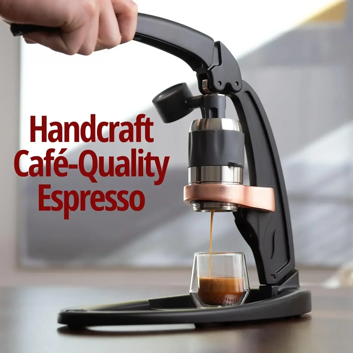 Flair Espresso Maker PRO 2 (черный) — полностью ручная рычажная эспрессо-машина с заварочной головкой из нержавеющей стали и манометром