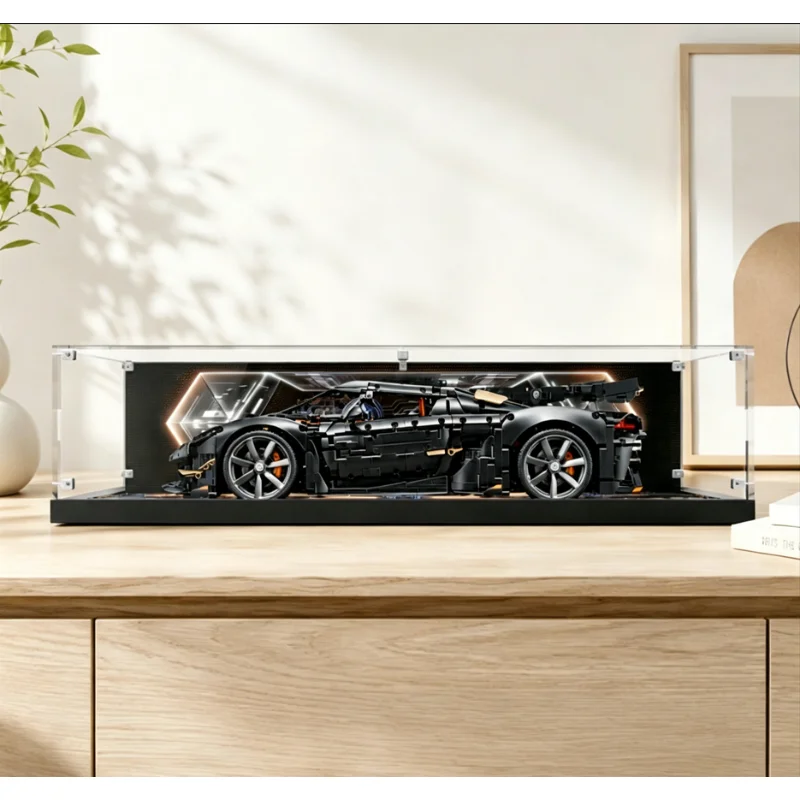 Vitrina para Lego 42232, Caja de Exhibición para el Modelo Technic Hypercar, Caja de Exhibición para el Modelo de Coche de Carreras 42232