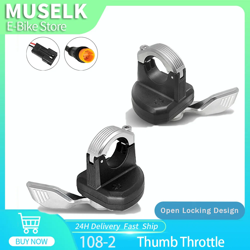 Electric Bicycle Left and Right Finger Throttle Five Star 108-2 Generation Thumb Throttle 24V 36V 48V Left and Right Scooter