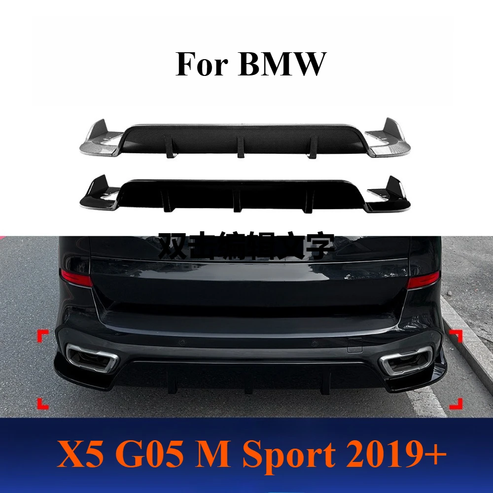 

For BMW X5 G05 M Sport 2019+ Black Warrior Rear Diffuser Lip Spoiler Bumper Corner Body Kit Exterior Modification Accessories