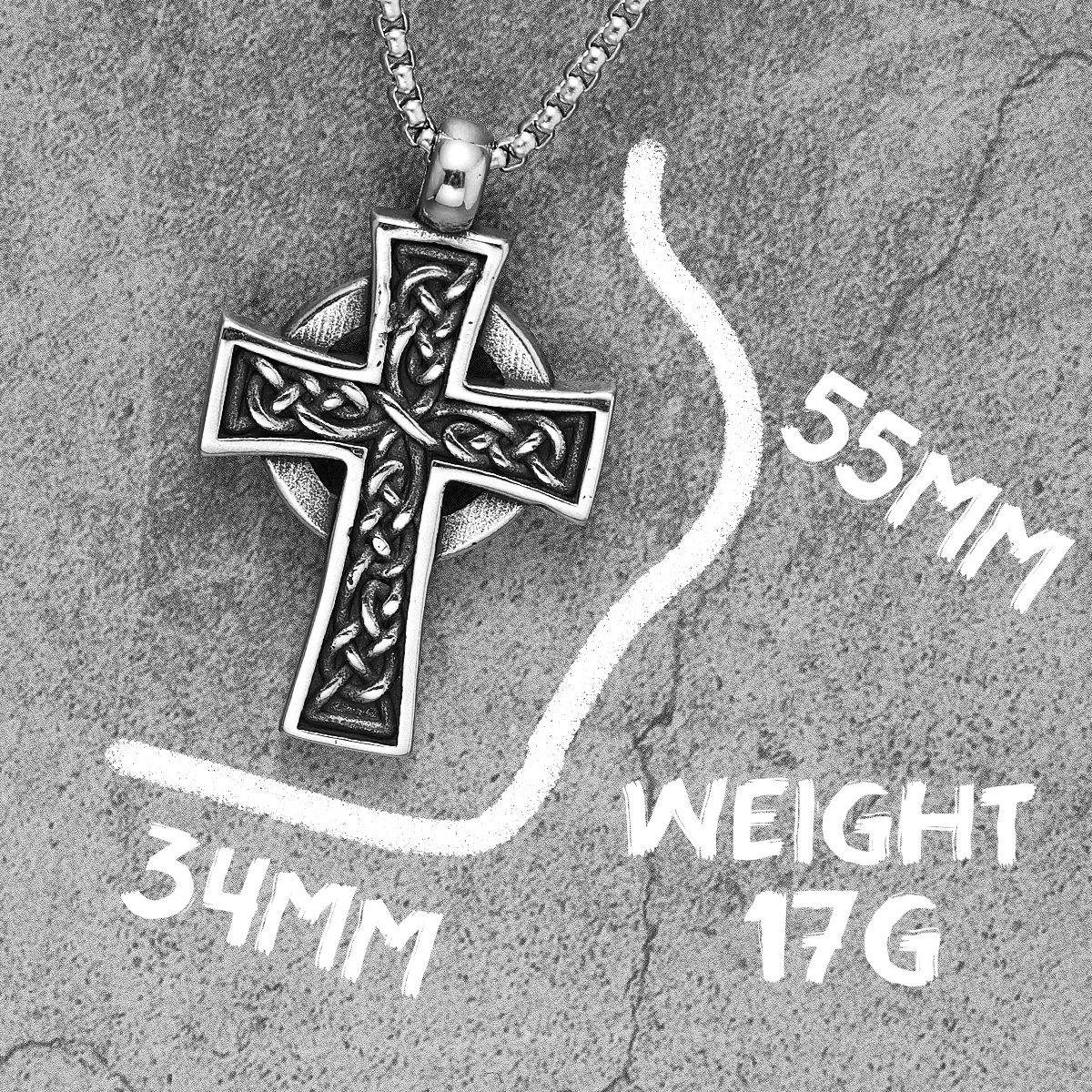Celtic Knot Cross Stainless Steel Men Women Necklaces Pendants Chain Gothic Punk Trendy Amulet Jewelry Creativity Gift Wholesale