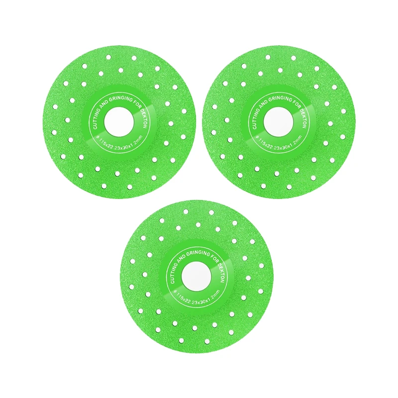 3Pcs Glass Cutting Disc 115mm Saw Blade Diamond Jade Wine Bottle Ceramic Polish Angle Grinder Machine Glass Tile Cutting Wheel