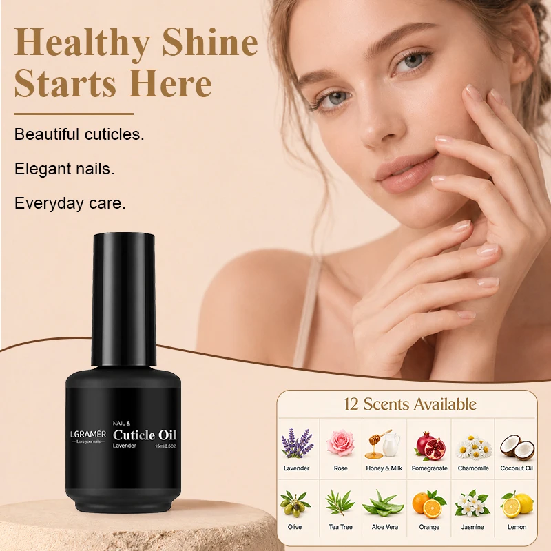 15ml/Bottle Nail Nutrition Oil Moisturizing Dried Nutrient Nail Cuticle Oil 12-Flowers Manicure Care Repair Damaged Liquid Oil