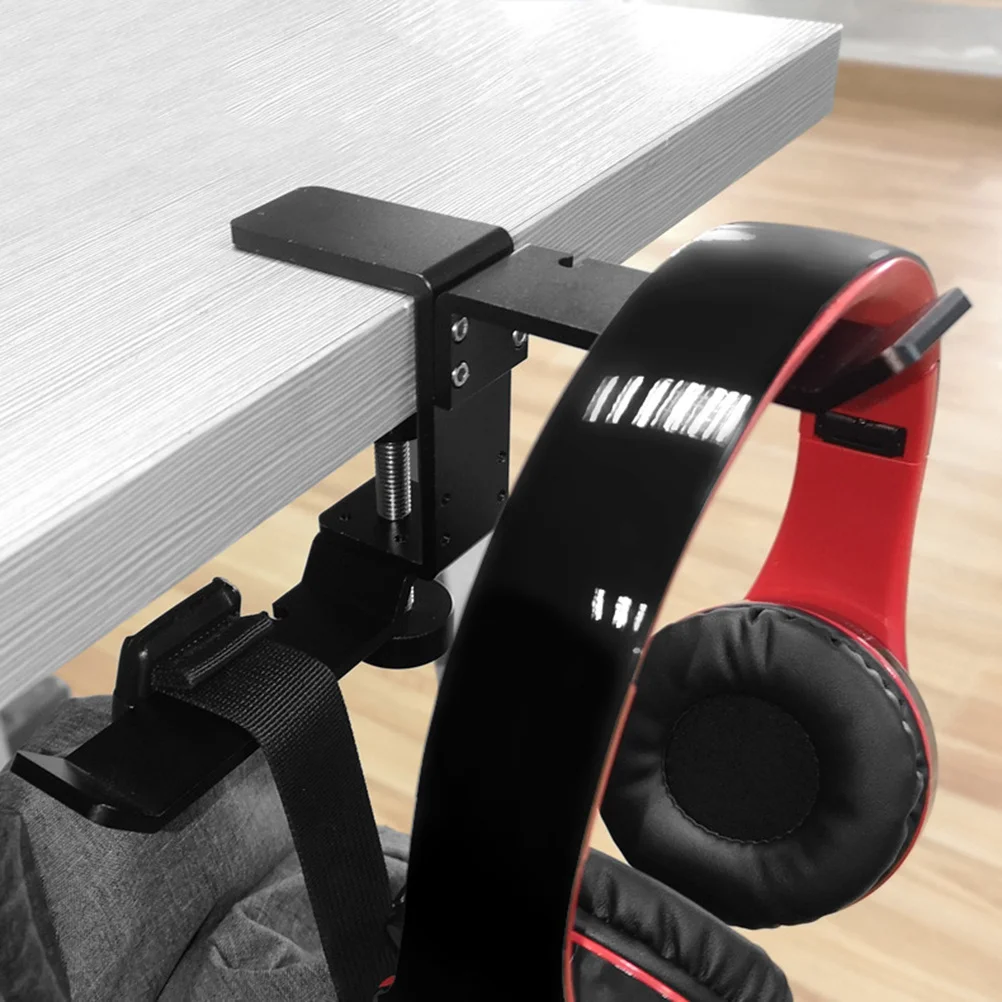 

Metal Headset Holder Black Compact Lightweight Headphone Rack for Desk Storage and Headset Holder Headphone Rack