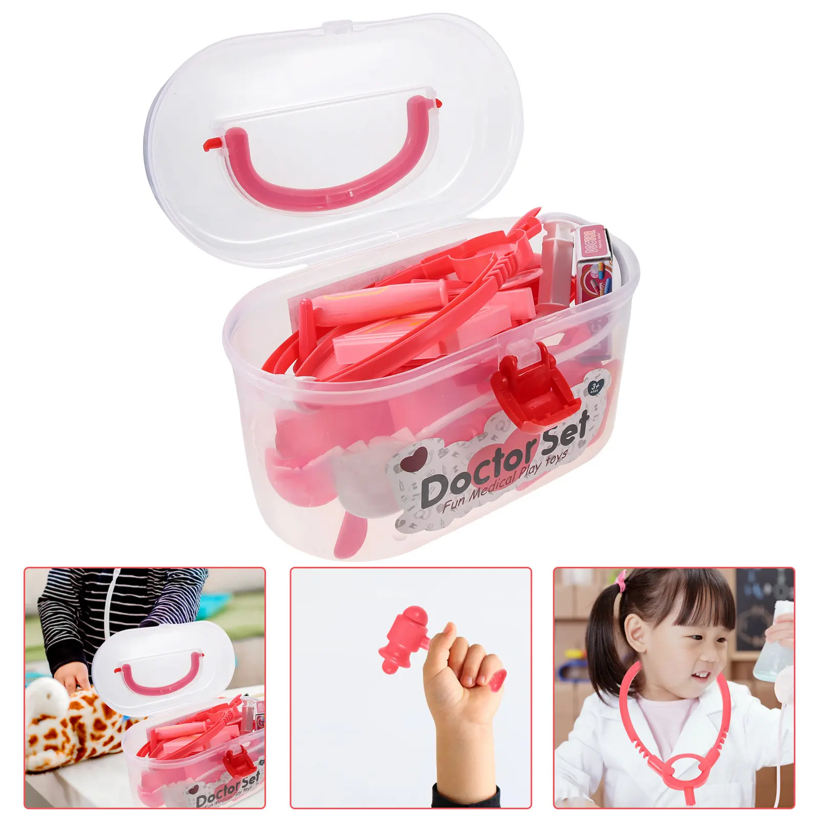 20Pcs Stethoscope Doctor Role Play Kit Educational Pretend Play Simulation Set Children Creativity Cooperation Skill Development