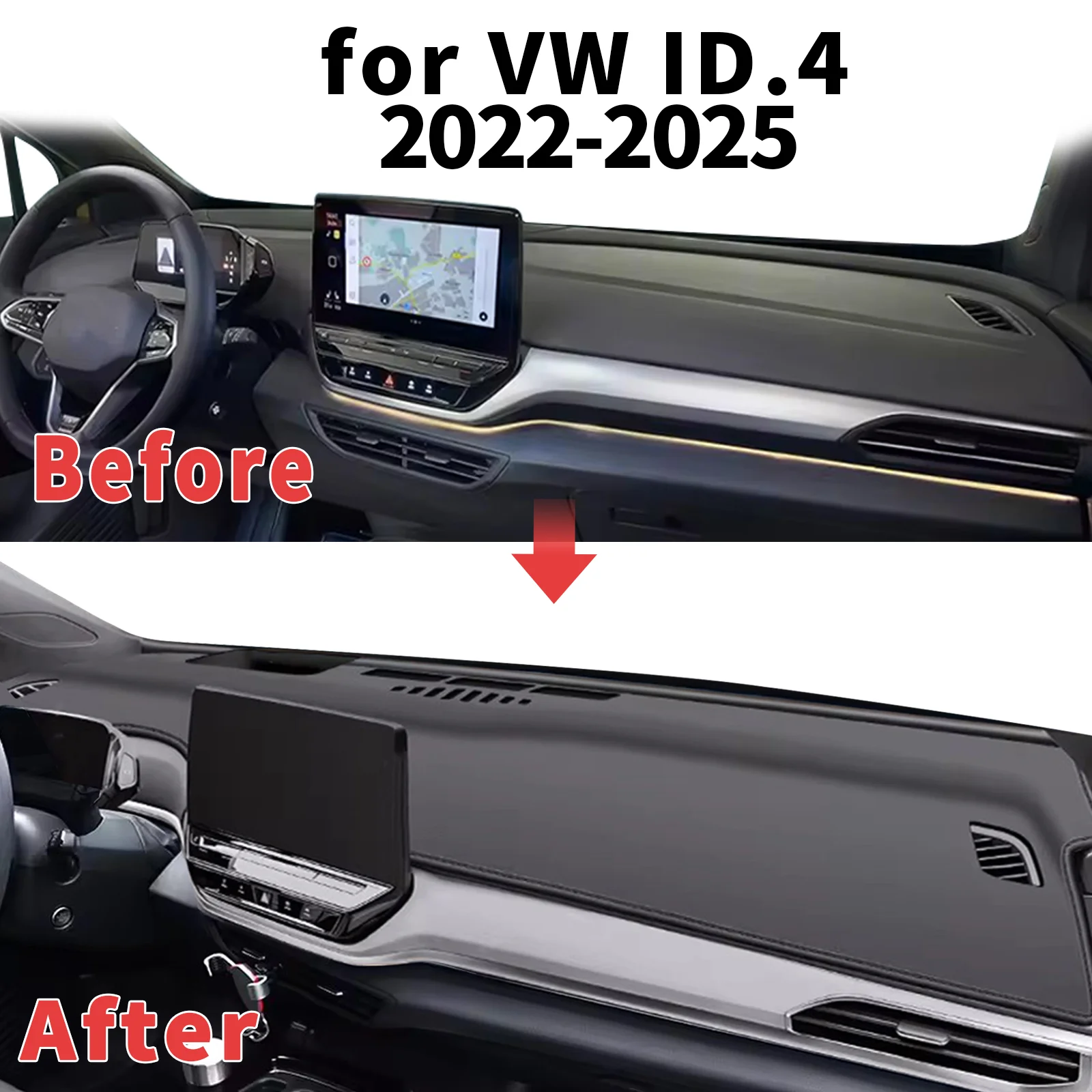 

for Volkswagen ID.4 VW ID4 2021-2025 Dashboard Cover Sun Shade Protector Dashmat Anti-Glare UV Block Carpet Mat Dash Mat