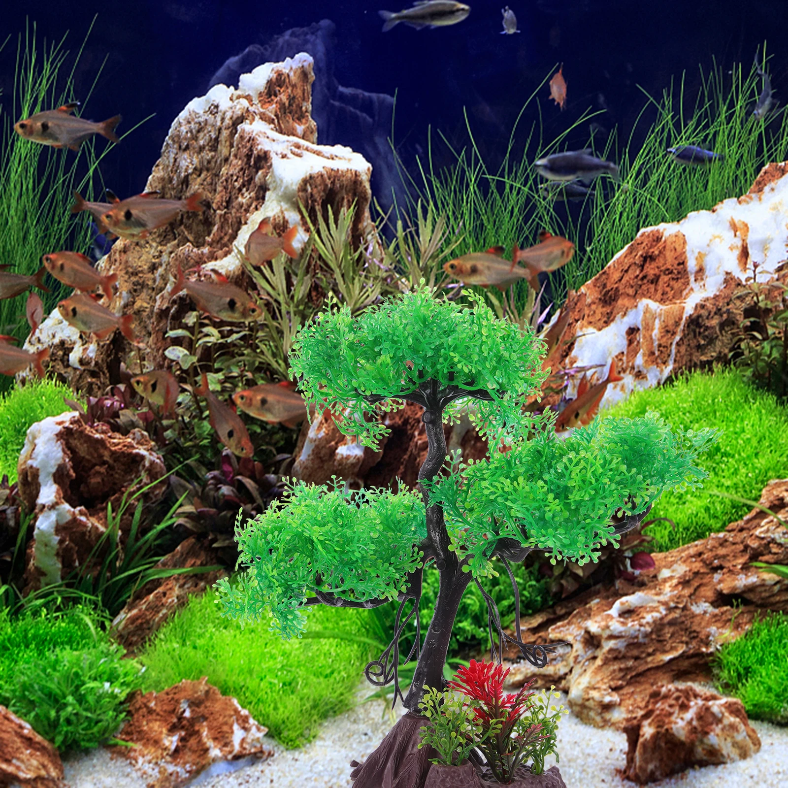 

Artificial Fish Tank Plant Decoration Realistic Aquarium Grass for Fish Environment