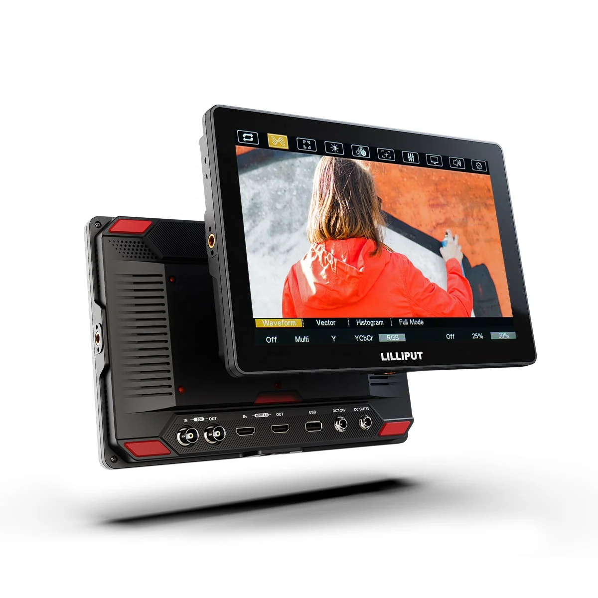 For Lilliput HT10S 10.1 Inch 1500nits 4K for HDMI 3G-SDI Touch Monitor HDR IPS Panel 60Hz Refresh LCD Built-in Speaker for