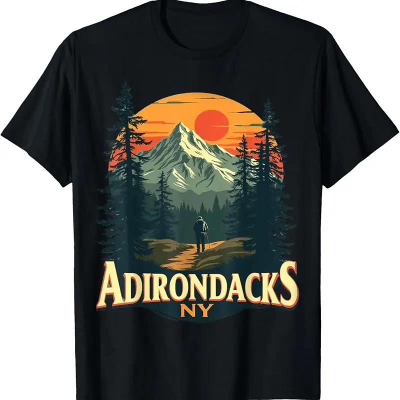 

Adirondacks Ny Hiking Mountains Nature Lovers Design T Shirt