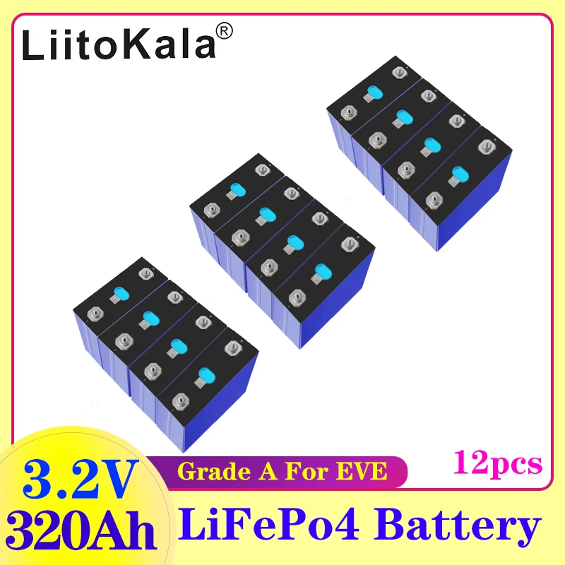 เซลล์320AH 3.2V ใหม่เอี่ยมแบตเตอรี่320AH Lifepo4 48V 310AH แพ็คแบตเตอรี่แบบชาร์จไฟได้12V 24V สหภาพยุโรปเราปลอดภาษีกับบัสบาร์