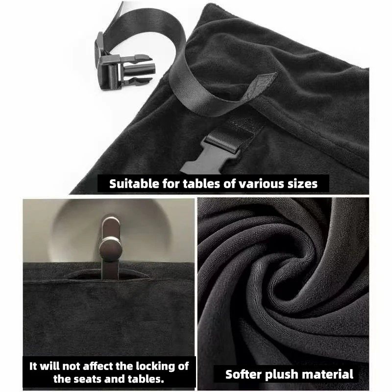 New 1Pcs Kids Airplane Seat Extender Flannel Toddler Airplane Bed with Side Pocket Comfort Breathable Travel Foot Rest Hammock image 5