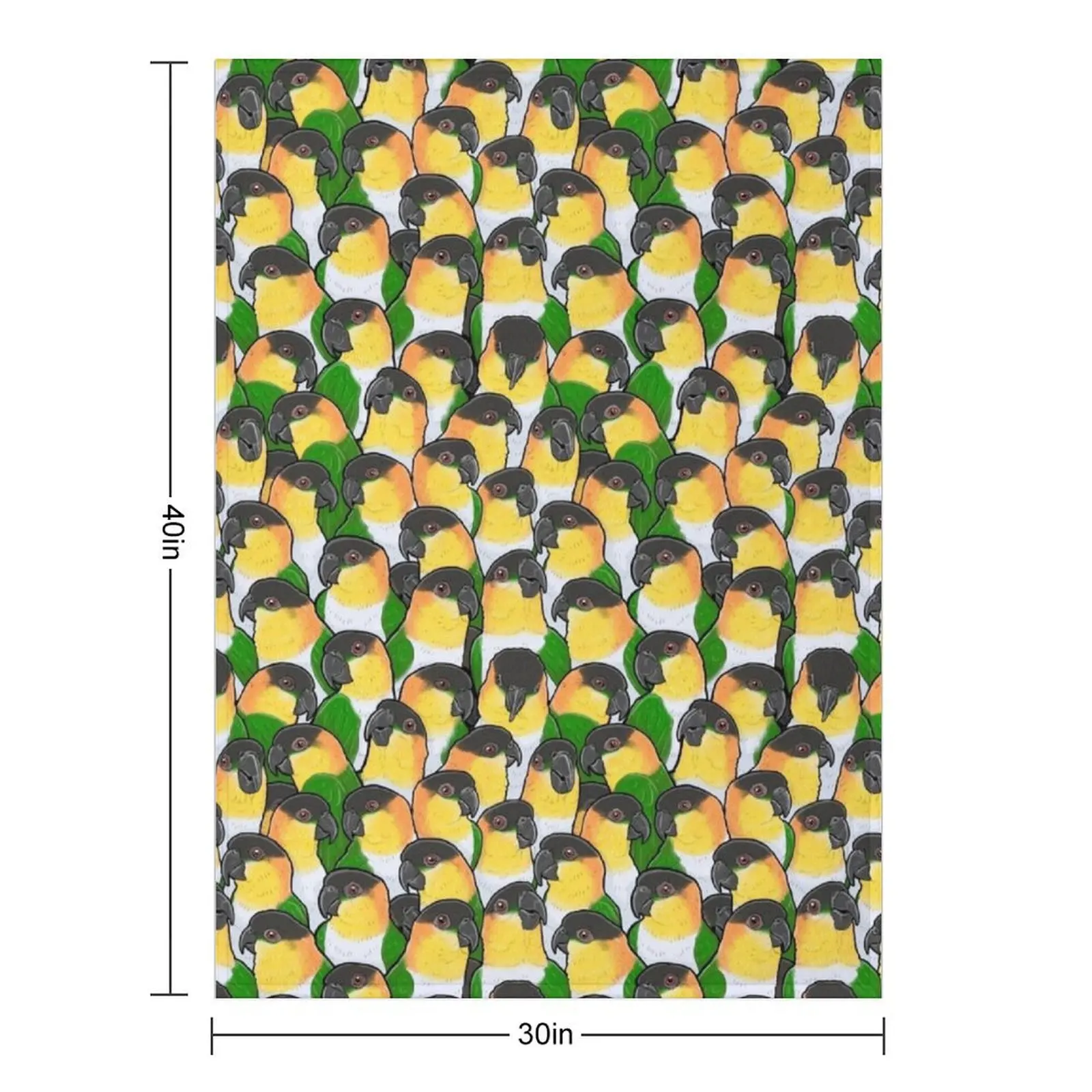 Black-headed Caique Parrots Throw Blanket For Decorative Sofa Sofa Quilt Retros heavy to sleep Blankets