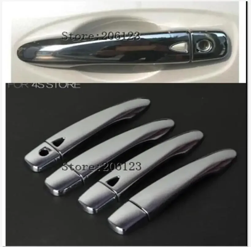 For Renault Kadjar 2015 2016 2017 2018 Chrome Door Handle Cover Cap Catch Smart Key Trim Molding Styling