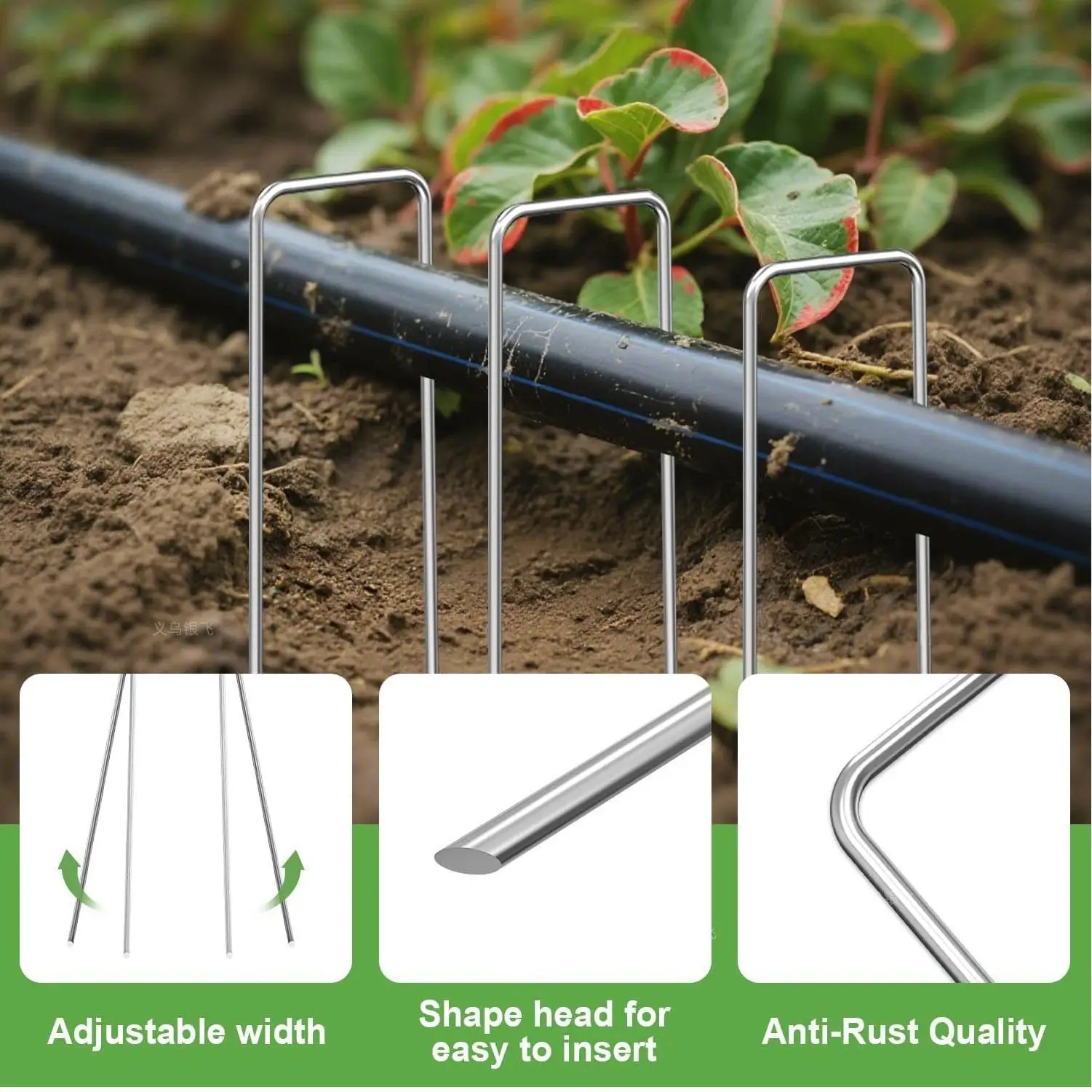 

Garden Stake Heavy-Duty Landscape Spikes 50 Pieces Outdoor Plant Cover Spikes For Outdoor Yard Pathway Farm Patio Driveway Tarp