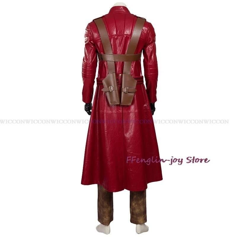Devil Cos May Cry 3 Cosplay Costumes Dante Men\'s Game Uniforms Wig Red Long Poncho Jacket Set Halloween Carnival Costumes