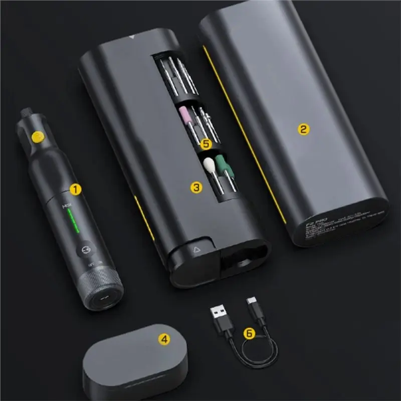 VEHO-Cordless Rotating Tool Kit With 5-Speed Control Regulation, 25000 RPM, 55 Accessories For DIY Sanding, Polishing, Drilling