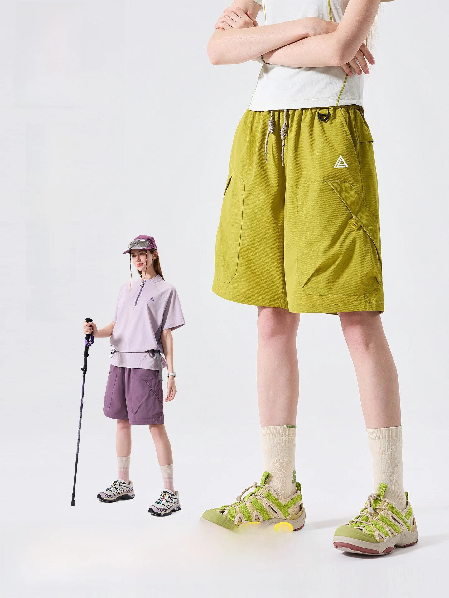 LAZY DAY Outdoor Waterproof Mountain Climbing Shorts Women's Summer Lightweight Sports Casual Five-Quarter Length Workwear