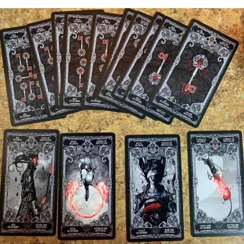 10.3*6cm XIII Dark Tarot Cards Deck Board Game English Mysterious Divination Fate