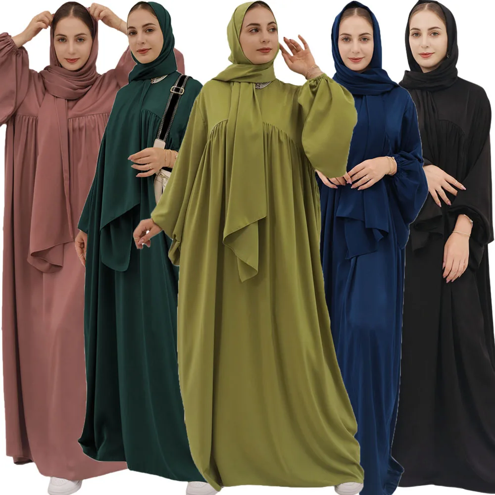 

Djellaba Ramadan Muslim Women Hijab Dress Eid Caftan Abaya Islam Modest Dubai Turkey Kaftan Arab Robe Prayer Garment Jalabiya