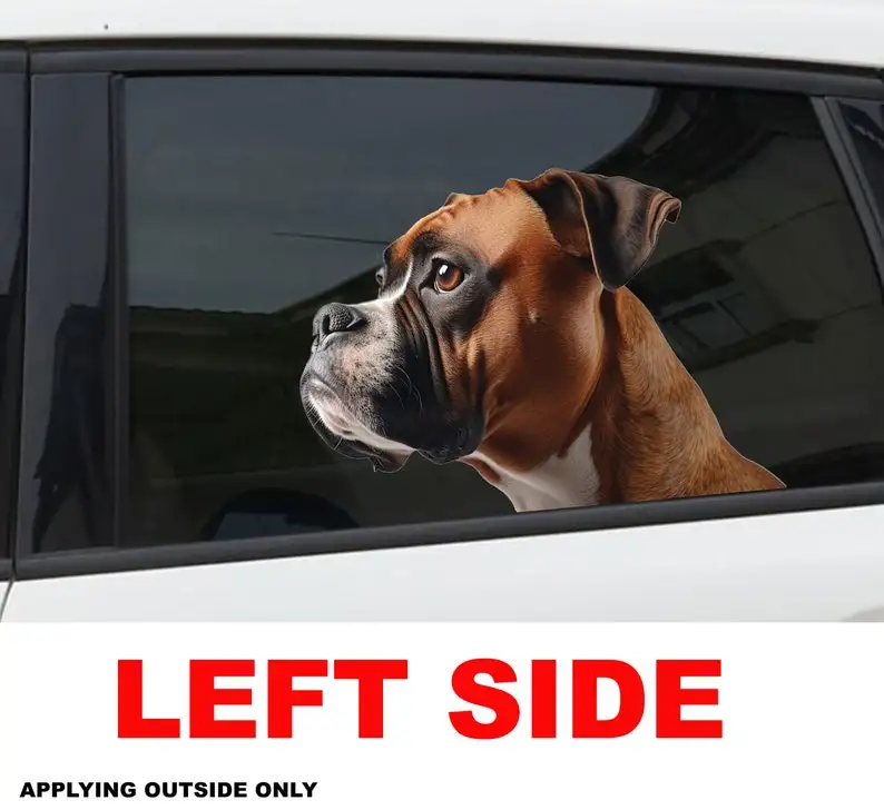 Boxer Dog car sticker , German Boxer sticker, boxer dog decal