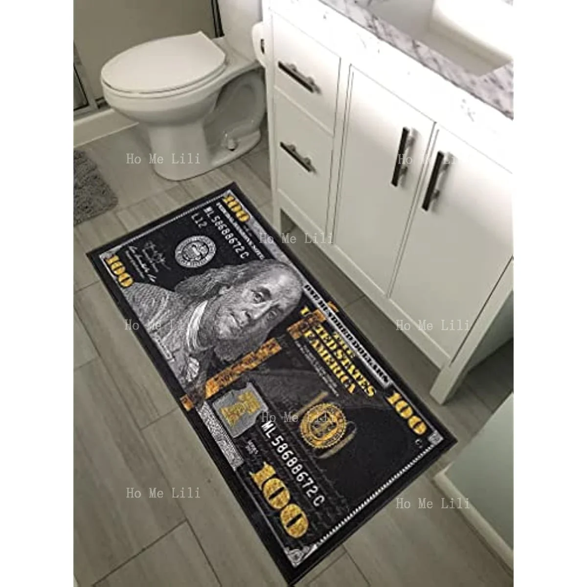 Black Money Rugs 100 Dollar Bill Area Rug Door Mat Runner For Living Room Bedroom Indoor Outdoor