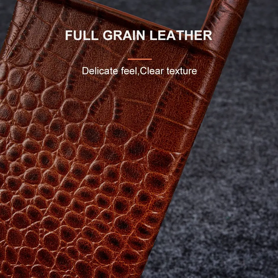 Funda de cuero genuino con textura de cocodrilo para Google Pixel 7 Pro, cubierta protectora para Pixel 10 6Pro 5A 4