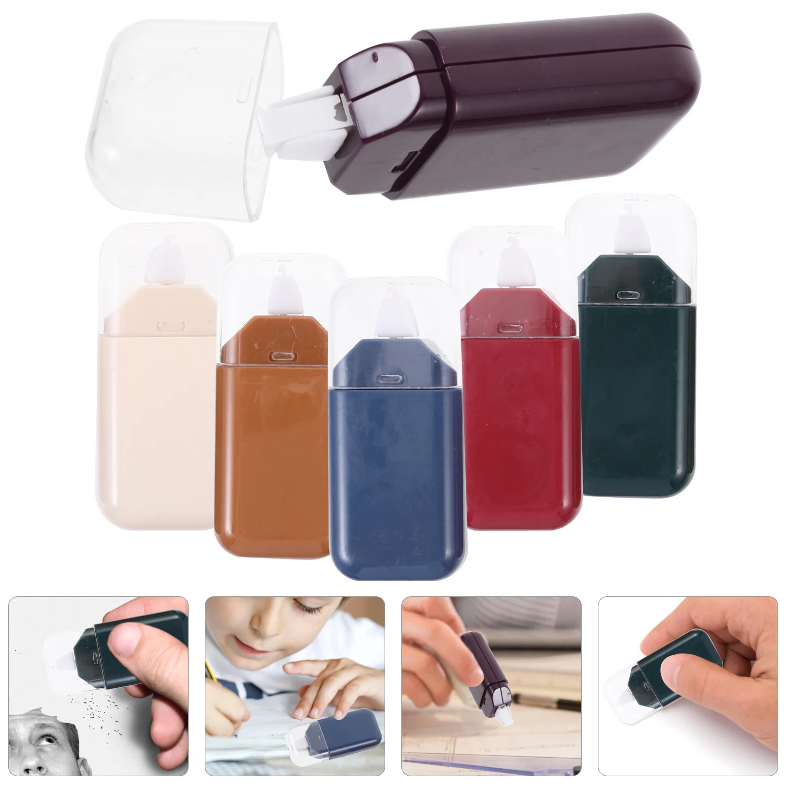 

6pcs Correction Tape Smooth White Cover Girl Cute Stationery Students Practical Portable Eraser Tapes Office Home Use