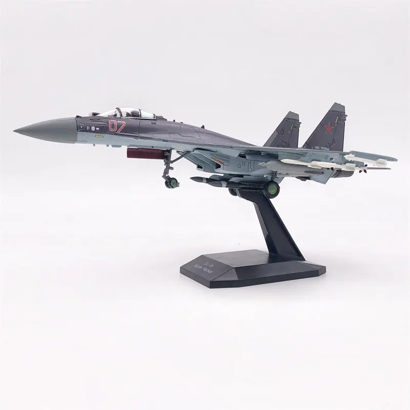 

1/100 Россия 35, истребитель Su35, цветная модель боевого самолета из баклажана, статическая имитация сплава