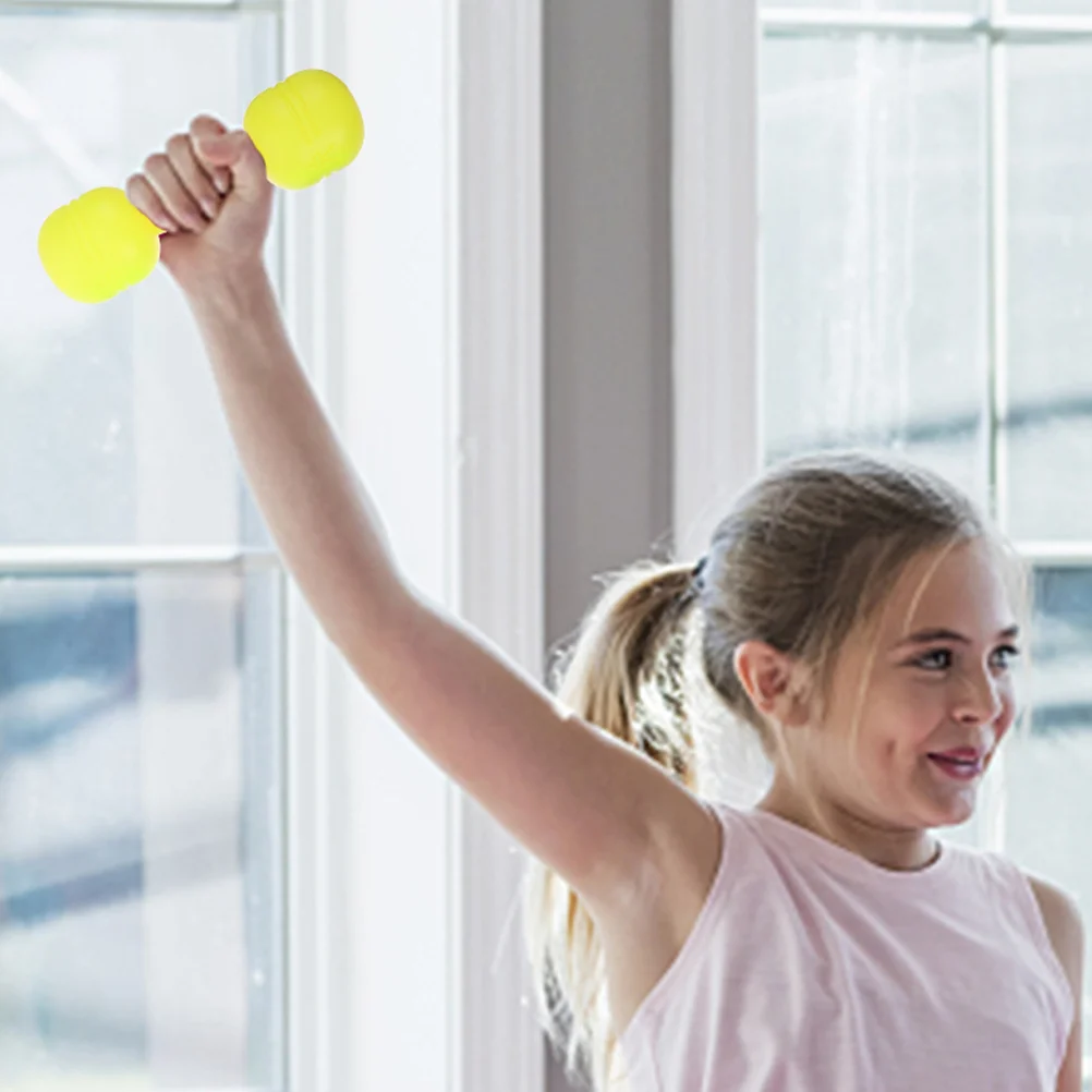 Haltères en PVC pour enfants, jouets pour tout-petits, entraînement corporel, poids interactifs, 2 paires