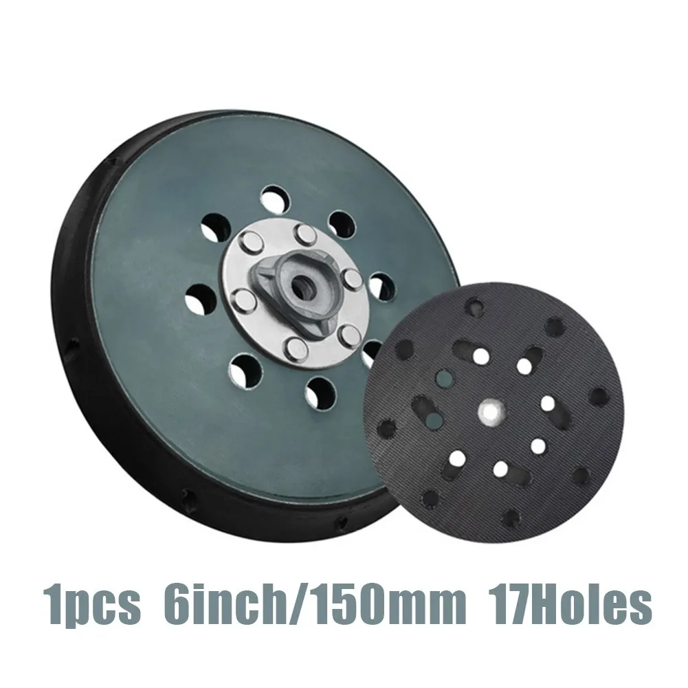 

6 Inch Sanding Pad with Ventilated Cooling Features Backing Plate for DA Polisher Medium Soft Density for Enhanced Efficiency