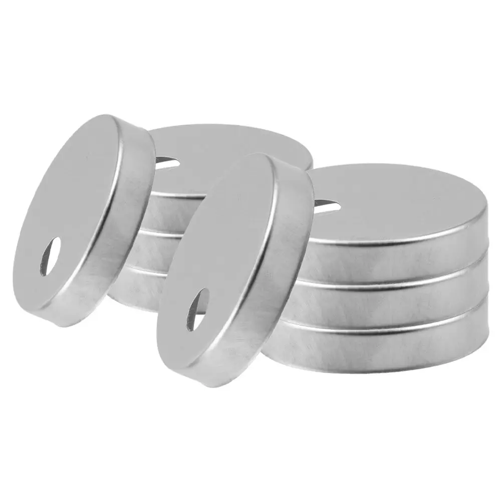 4Pairs Toilet Bolt Decorative Covers Stainless Steel Round Screw Caps Easy Installation Universal Toilet Seat Screw Cover Caps