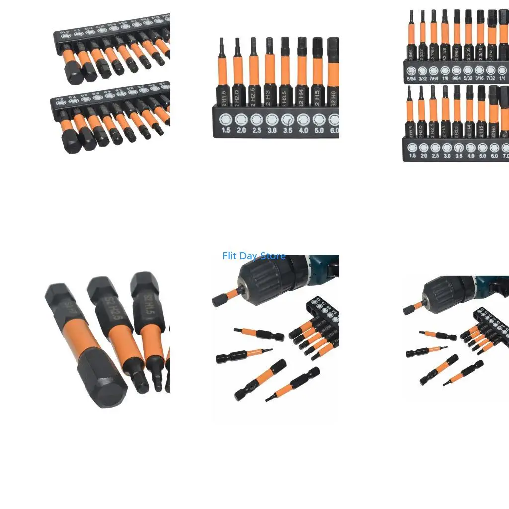 F92C Set of 20pc Versatile Head Screwdriver Bit for Mechanics DIY Enthusiasts